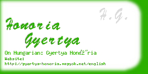 honoria gyertya business card